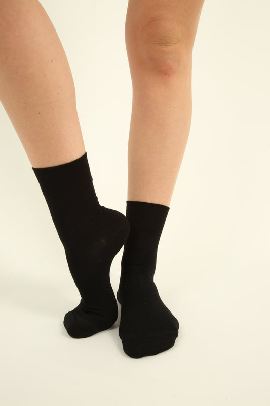 Črne nogavice iz bambusa brez šivov Öeko-TEX 12 parov