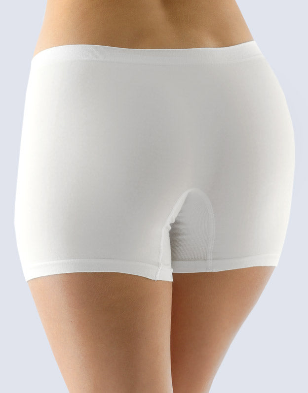 Briefs with long leg coverage Natrual Bamboo White color
