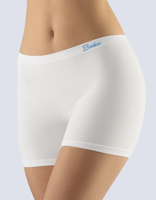 Briefs with long leg coverage Natrual Bamboo White color