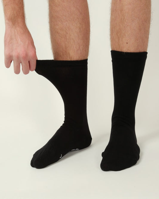 Socks for diabetics elastic free seamless black color